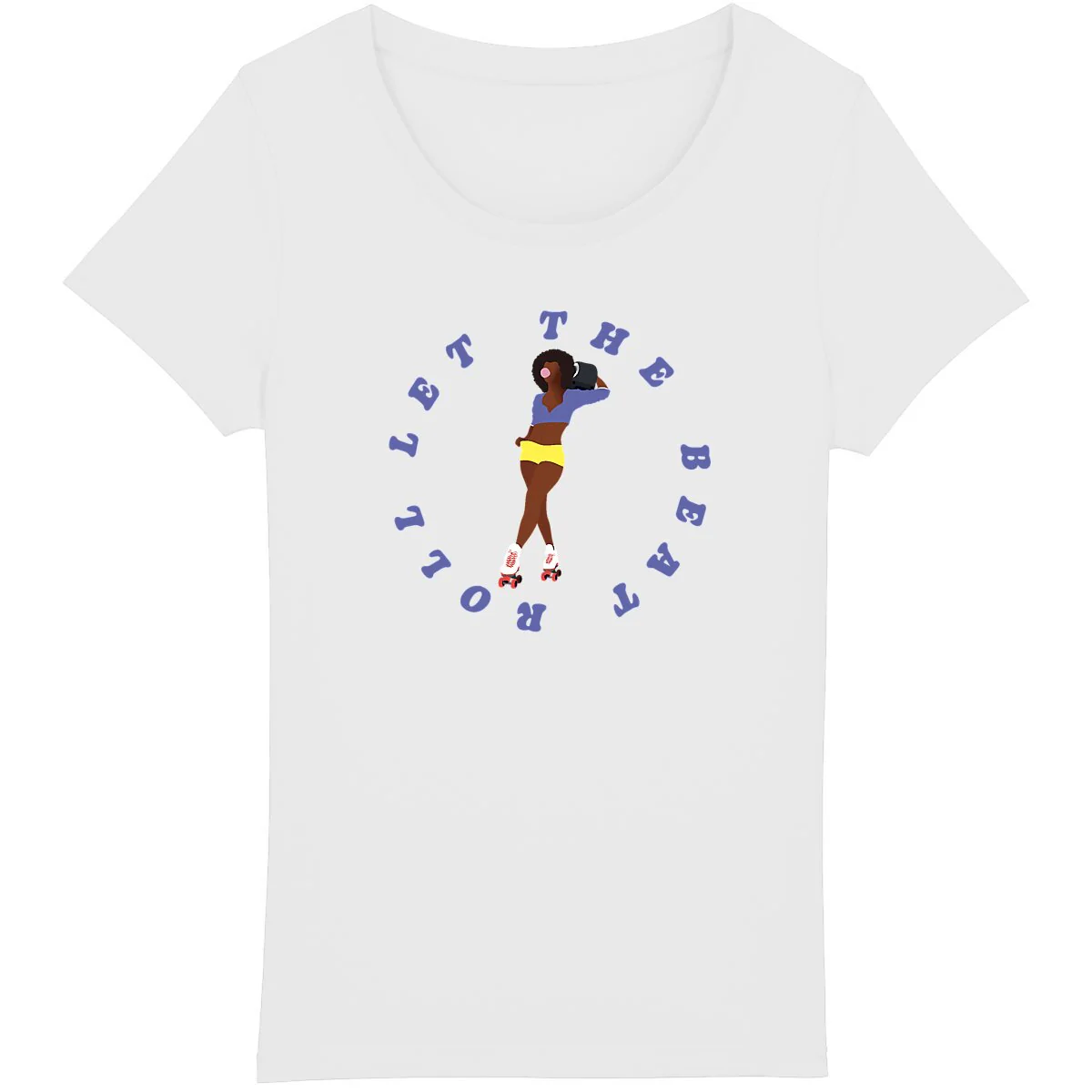 T-shirt Femme - Coupe Ample - 100% Coton BIO - Let the beat Roll – Image 2