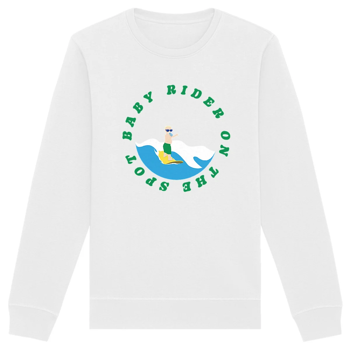 Sweatshirt Homme - Léger - Coton BIO - Baby rider on the spot – Image 2