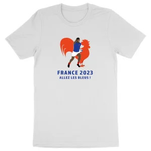 T-shirt Homme - Léger - 100% Coton BIO - Allez les bleus