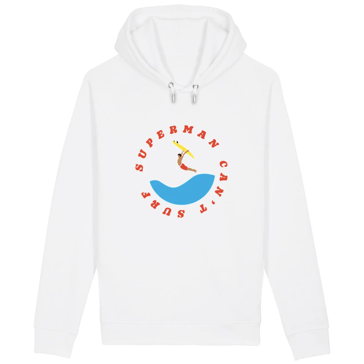 Sweatshirt à capuche Homme - Poches latérales - Coton BIO - Superman can't surf – Image 2