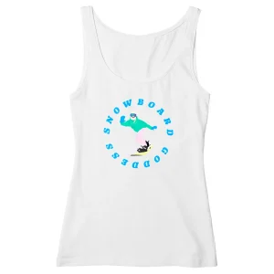 Débardeur Femme - Cintré - 100% Coton BIO - Snowboard goddess