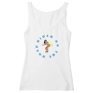 Débardeur Femme - Cintré - 100% Coton BIO - Rider on the road