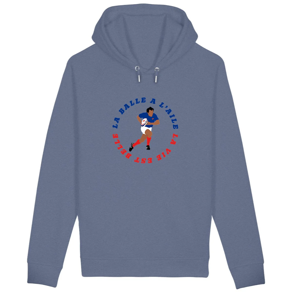 Sweatshirt à capuche Homme - Poches latérales - Coton BIO - La balle à l'aile – Image 5