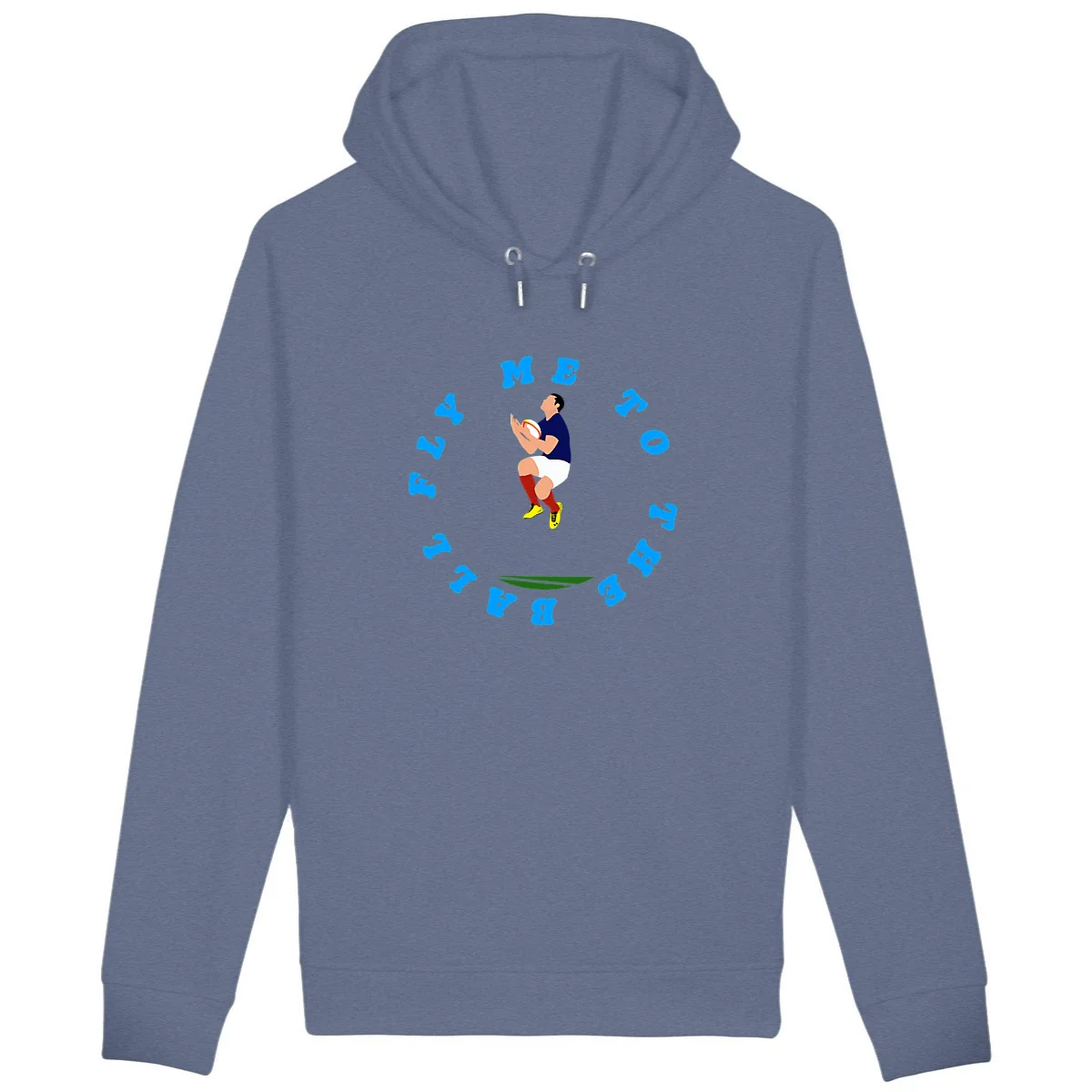 Sweatshirt à capuche Homme - Poches latérales - Coton BIO - Fly me to the moon – Image 5