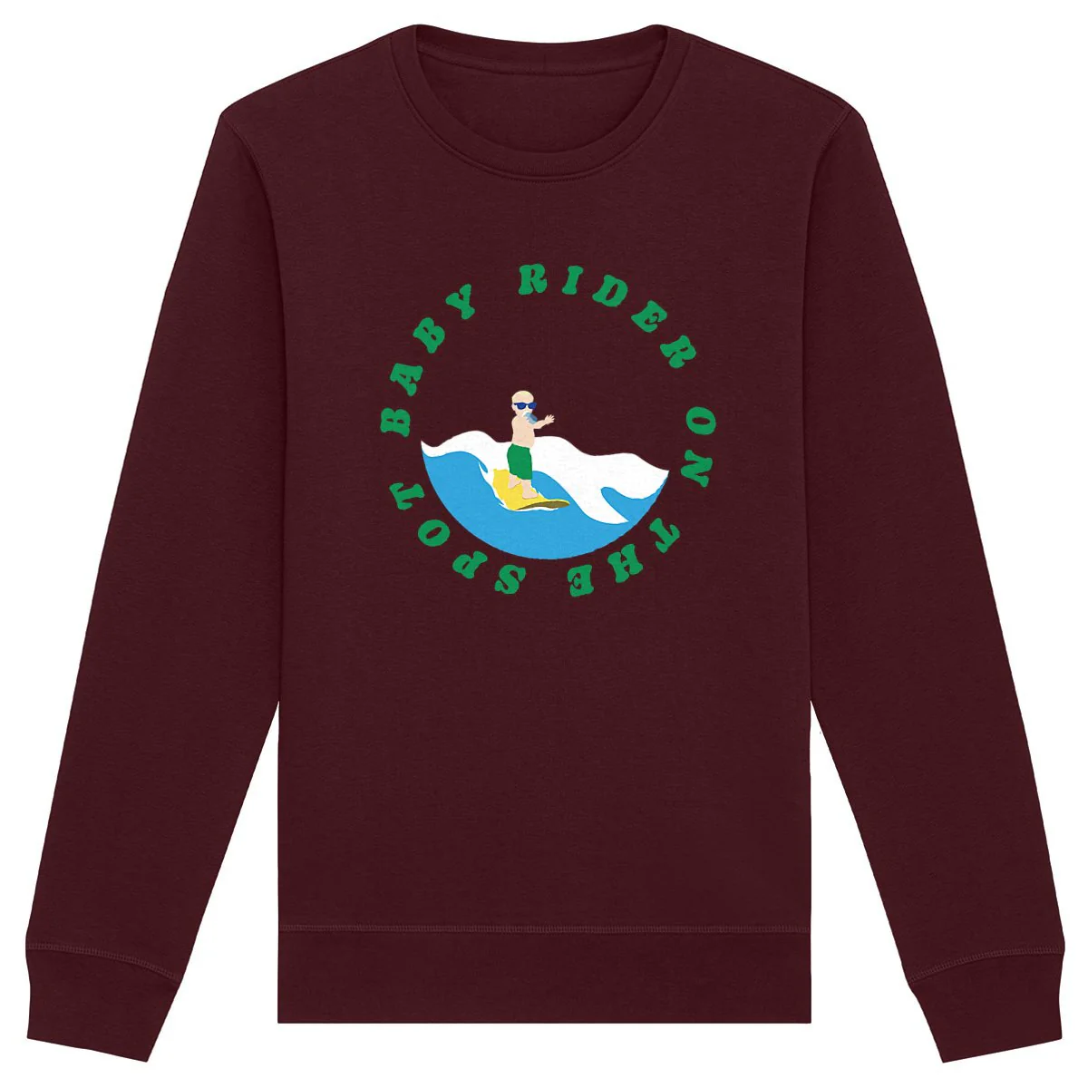 Sweatshirt Homme - Léger - Coton BIO - Baby rider on the spot – Image 6