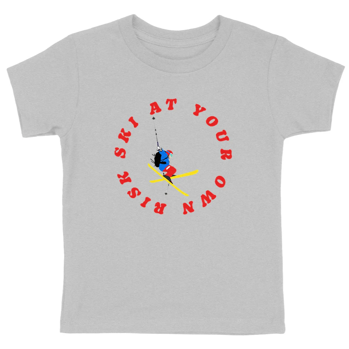 T-shirt Enfant - Garçon - 100% Coton BIO - Ski at your own risk – Image 4