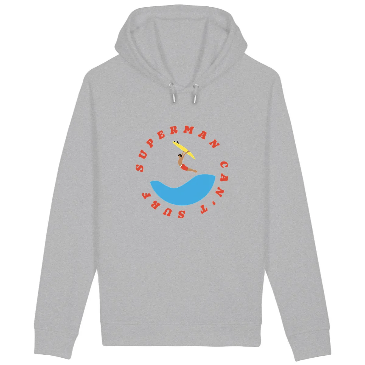 Sweatshirt à capuche Homme - Poches latérales - Coton BIO - Superman can't surf – Image 4