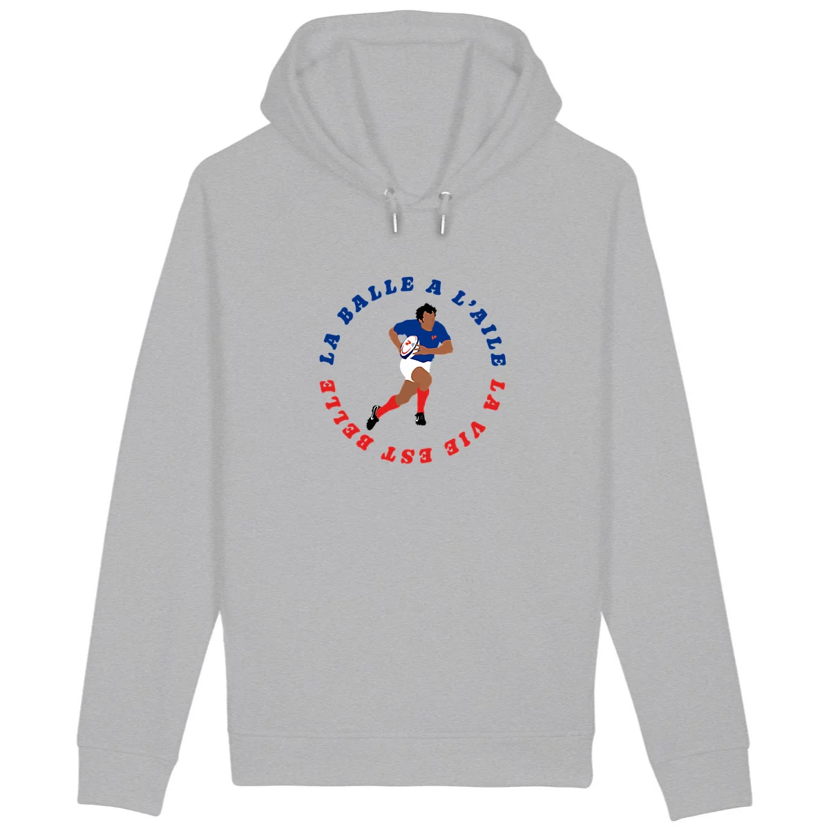 Sweatshirt à capuche Homme - Poches latérales - Coton BIO - La balle à l'aile – Image 4