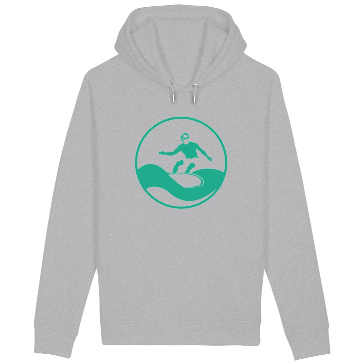 Sweatshirt à capuche Homme - Poches latérales - Coton BIO - Surf H – Image 4