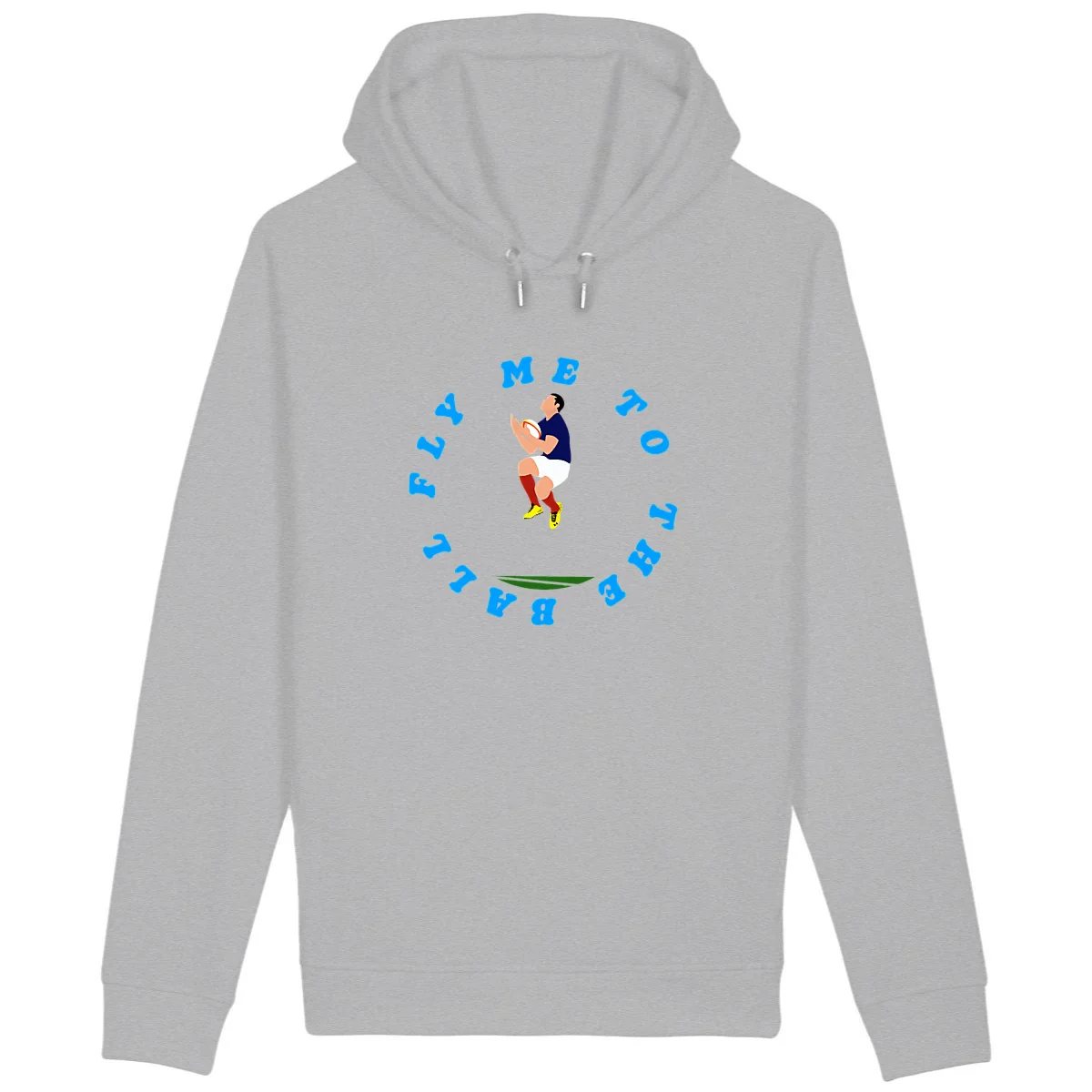 Sweatshirt à capuche Homme - Poches latérales - Coton BIO - Fly me to the moon – Image 4