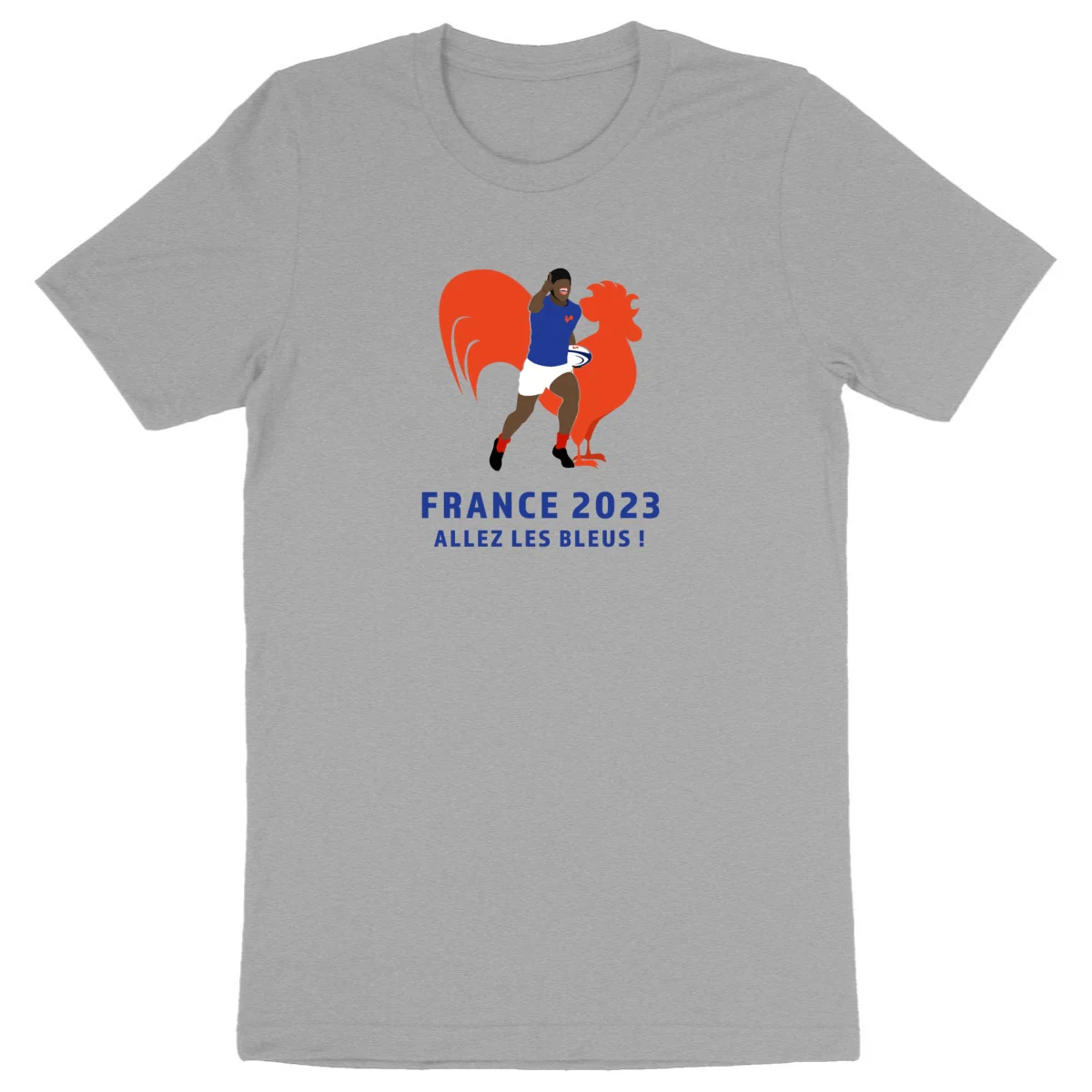 T-shirt Homme - Épais - 100% coton BIO - Allez les bleus – Image 3