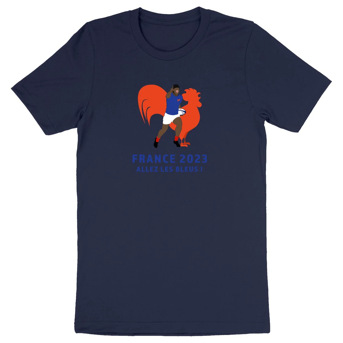 T-shirt Homme - Épais - 100% coton BIO - Allez les bleus – Image 4