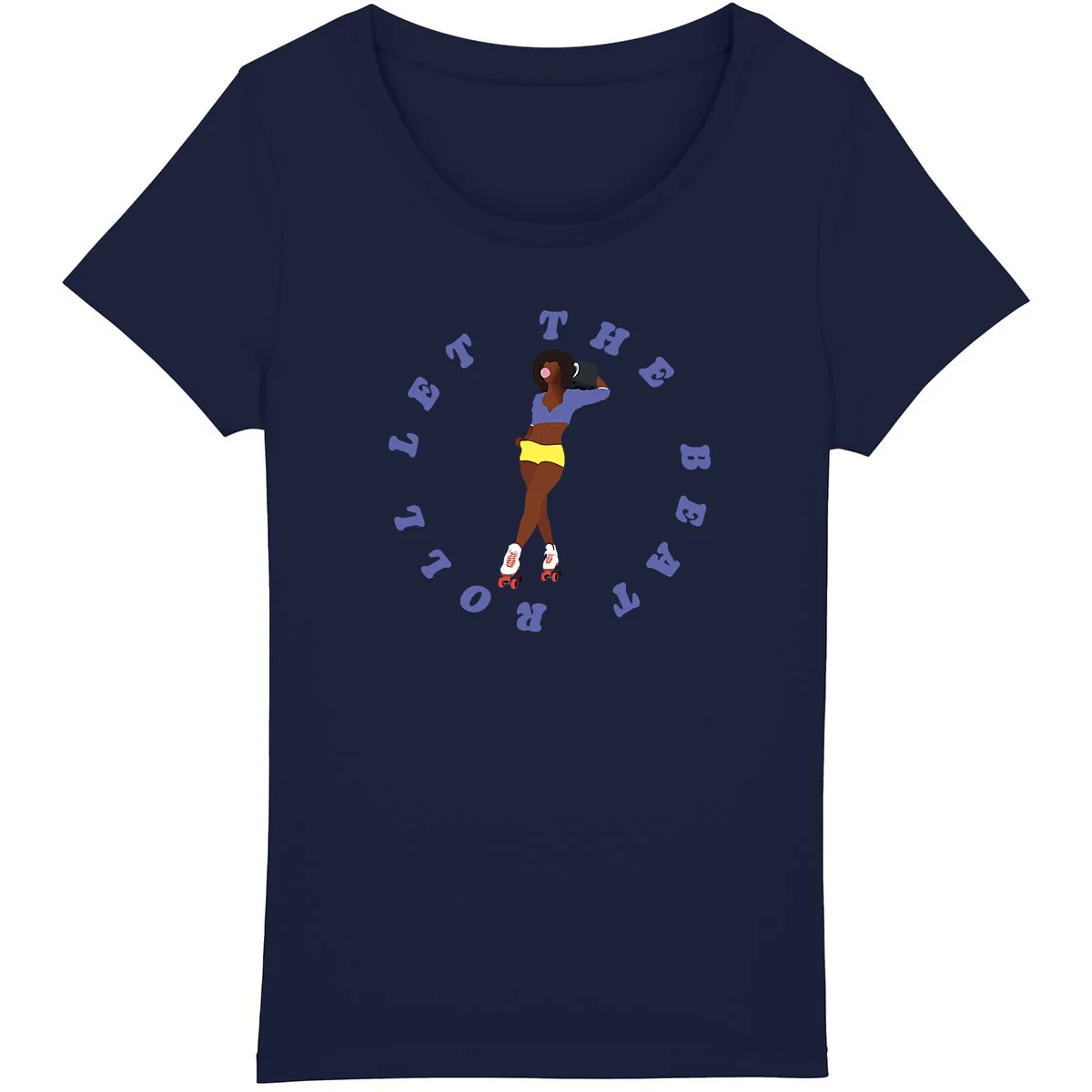 T-shirt Femme - Coupe Ample - 100% Coton BIO - Let the beat Roll – Image 5