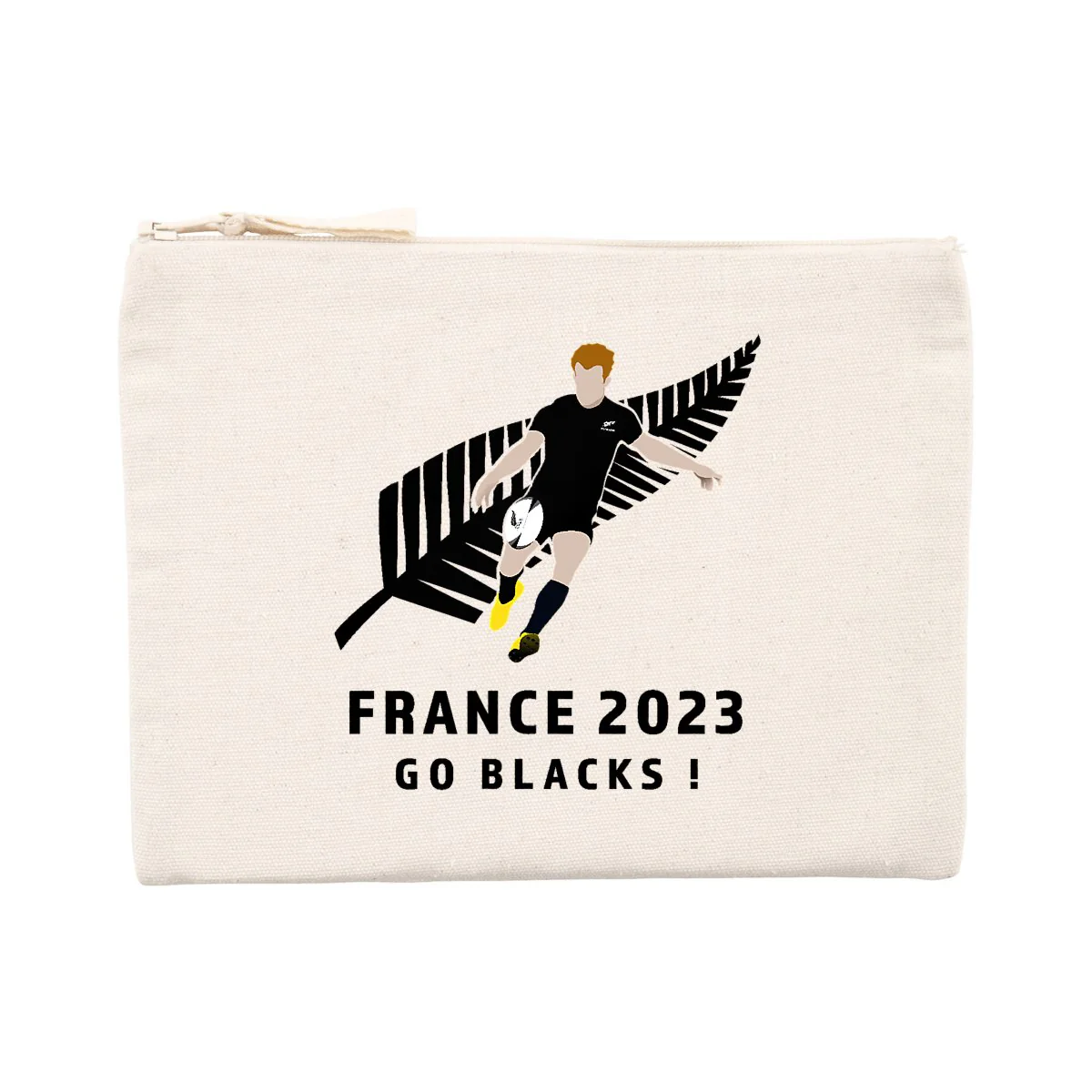 Pochette zippée - Coton recyclé - All blacks