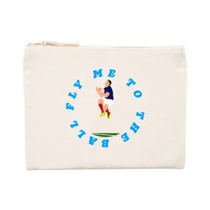 Pochette zippée - Coton recyclé - 21,5 x 16 cm - Fly me to the ball