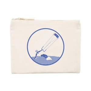 Pochette zippée - Coton recyclé - 21,5 x 16 cm - Kitesurf W