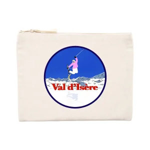 Pochette zippée - Coton recyclé - Val d'Isère Ski W