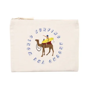 face_naturel_1680248052_fcbb5688-fc7b-4dff-9aec-9ca45efa7da0.jpgv1693909955 Pochette zippée - Coton recyclé - 21,5 x 16 cm - Surfing around the world