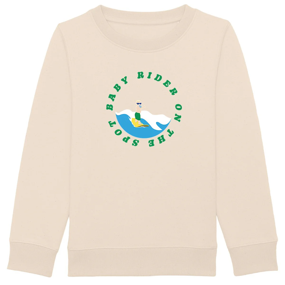 Sweatshirt Enfant - Garçon - Épais - Coton BIO - Baby rider on the spot – Image 3