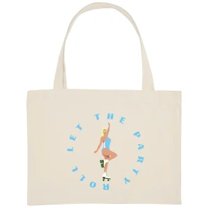 Grand Shopping bag - Épais - Coton recyclé - 49 x 37 cm - Let the party roll