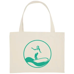 Grand Shopping bag - Épais - Coton recyclé - 49 x 37 cm - Surf W