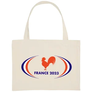 Grand Shopping bag - Épais - Coton recyclé - 49 x 37 cm - France 2023