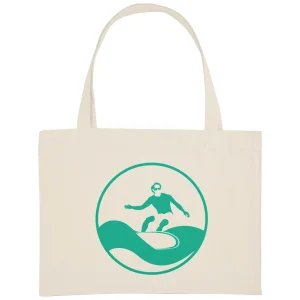 Grand Shopping bag - Épais - Coton recyclé - 49 x 37 cm - Surf H
