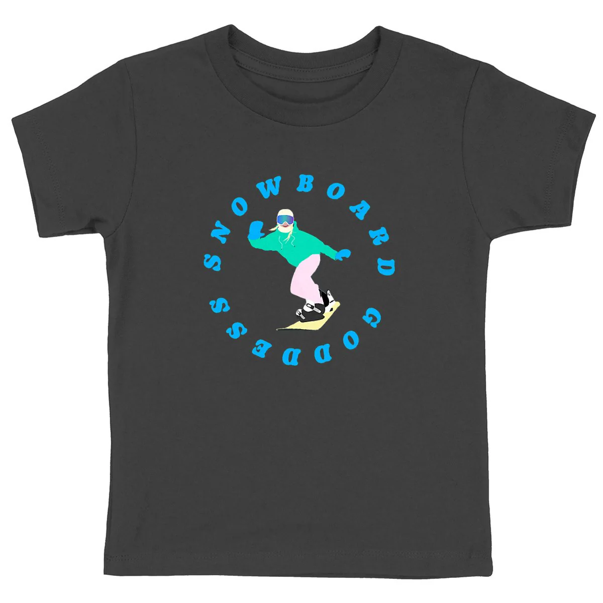 T-shirt Enfant - Fille - Coton BIO - Snowboard goddess – Image 3