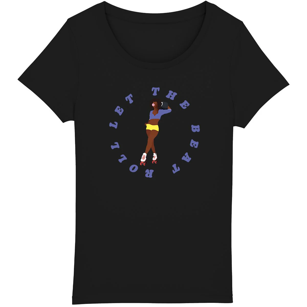 T-shirt Femme - Coupe Ample - 100% Coton BIO - Let the beat Roll – Image 3