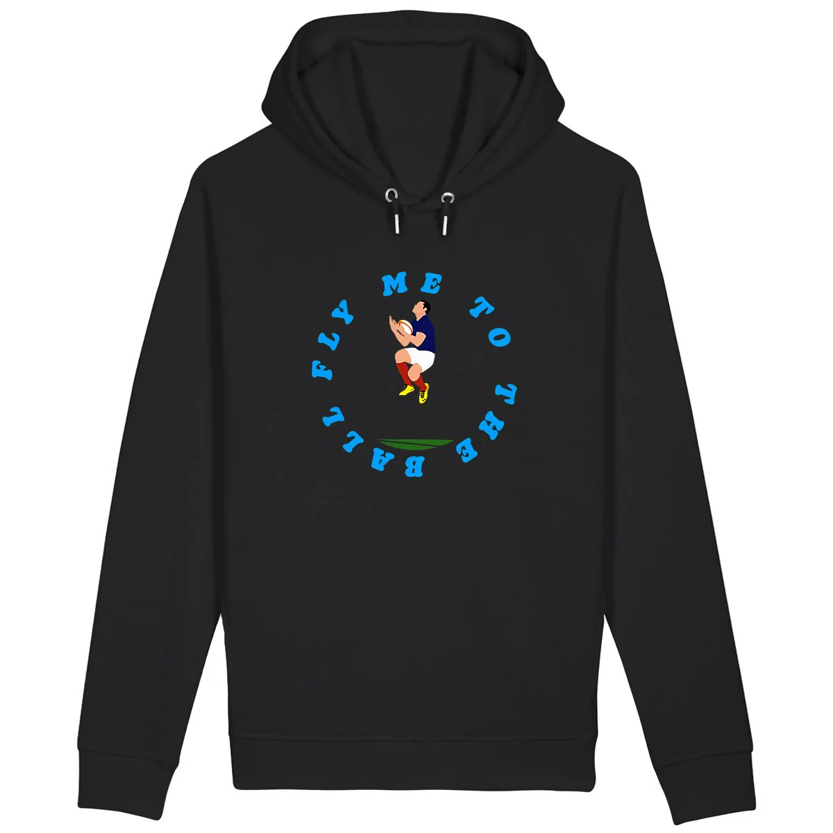 Sweatshirt à capuche Homme - Poches latérales - Coton BIO - Fly me to the moon – Image 3