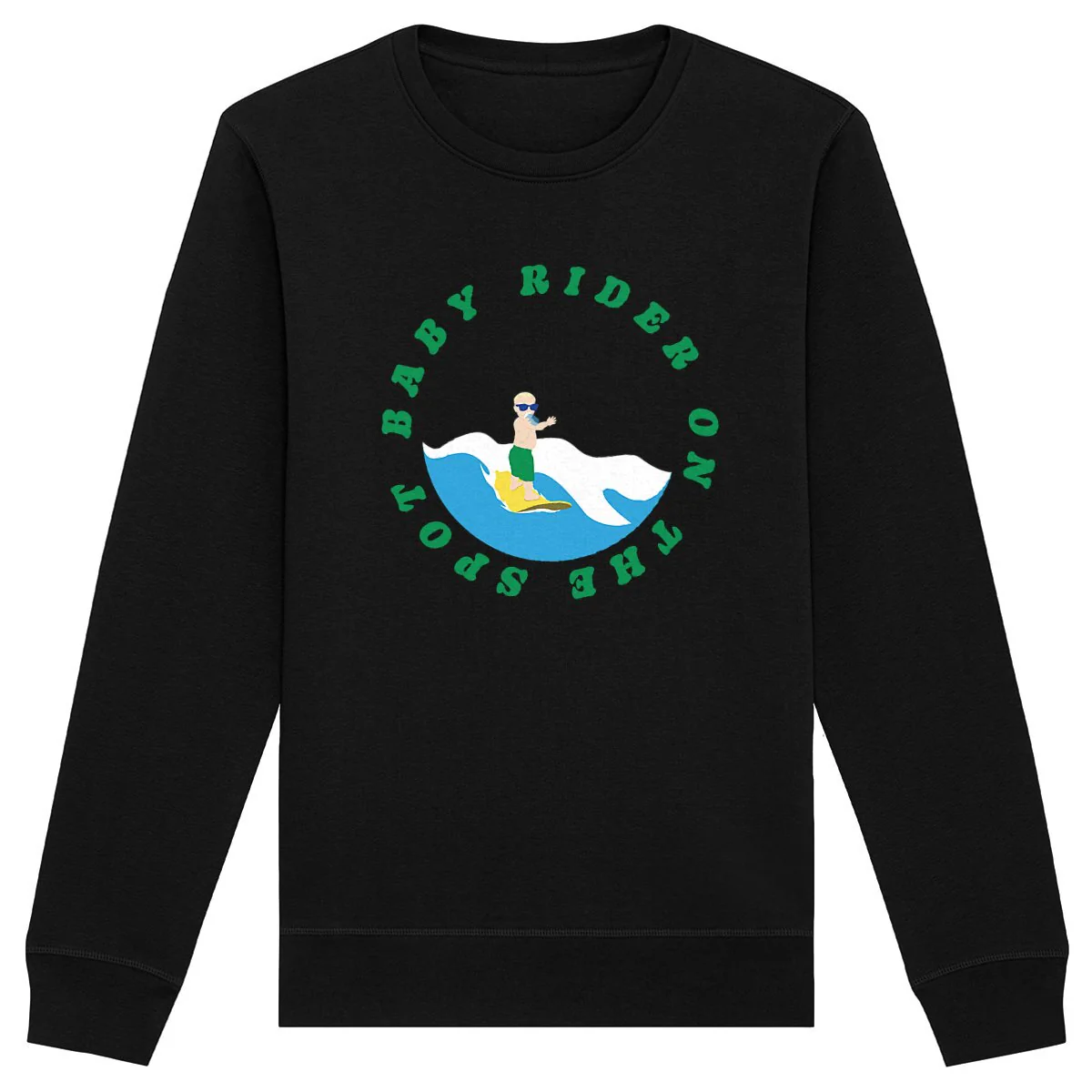 Sweatshirt Homme - Léger - Coton BIO - Baby rider on the spot – Image 3