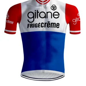 Maillot de Cyclisme rétro Gitane FrigeCreme - REDTED