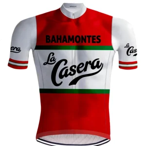 MAILLOT DE CYCLISME RÉTRO La Casera Rouge - REDTED