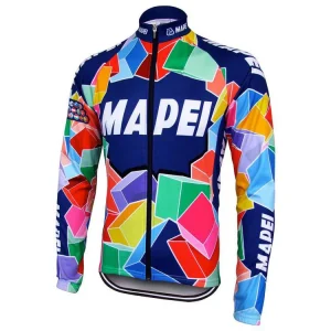 Maillot de cyclisme rétro Mapei - Manches longues