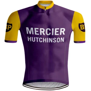 MAILLOT DE CYCLISME RÉTRO MERCIER HUTCHINSON - REDTED