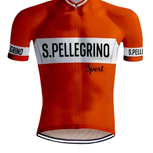 Maillot de Cyclisme Rétro San Pellegrino Orange - RedTed