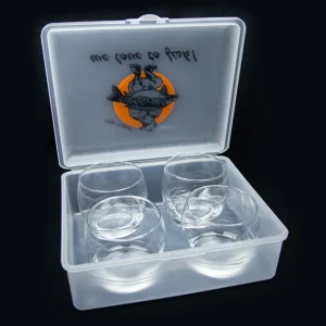 4 Set: Iglas - Avec la gravure "Nous aimons pêcher!"