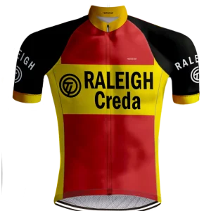 MAILLOT DE CYCLISME RÉTRO TI-RALEIGH Rouge - REDTED