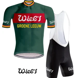 Maillot cycliste rétro Wiel's Groene Leeuw - RedTed
