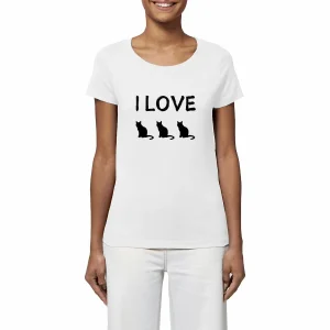 T-shirt léger - Femme - I love chat chat chat