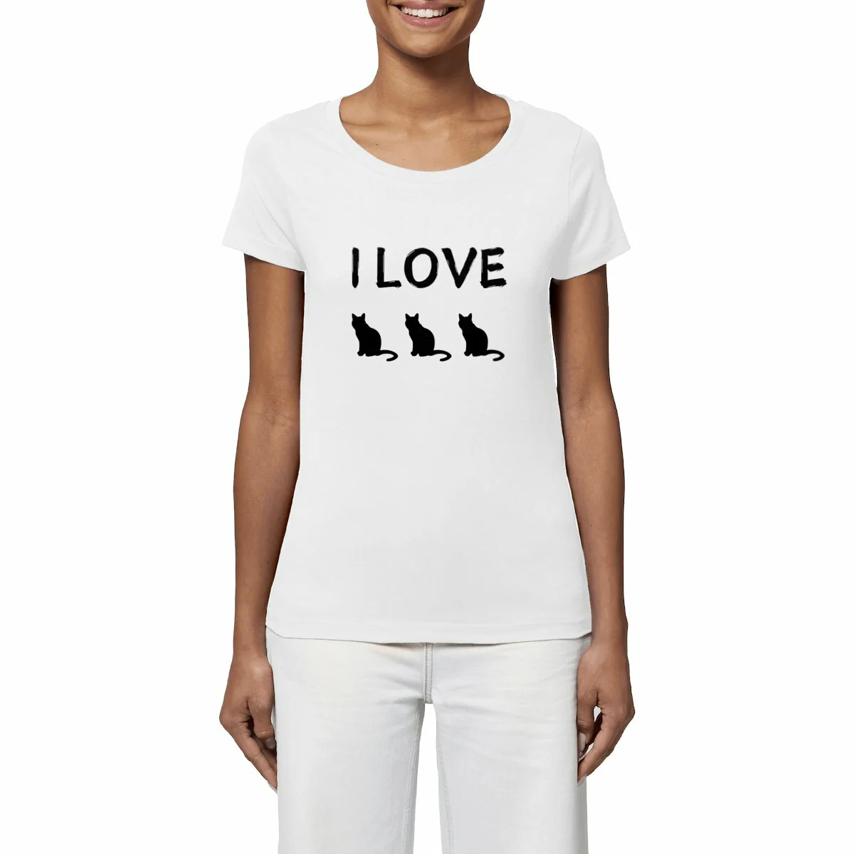 T-shirt léger - Femme - I love chat chat chat