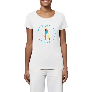 T-shirt Femme - Coupe Classique - 100% Coton BIO - Love at first sight