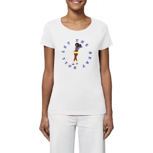 T-shirt Femme - Coupe Ample - 100% Coton BIO - Let the beat Roll