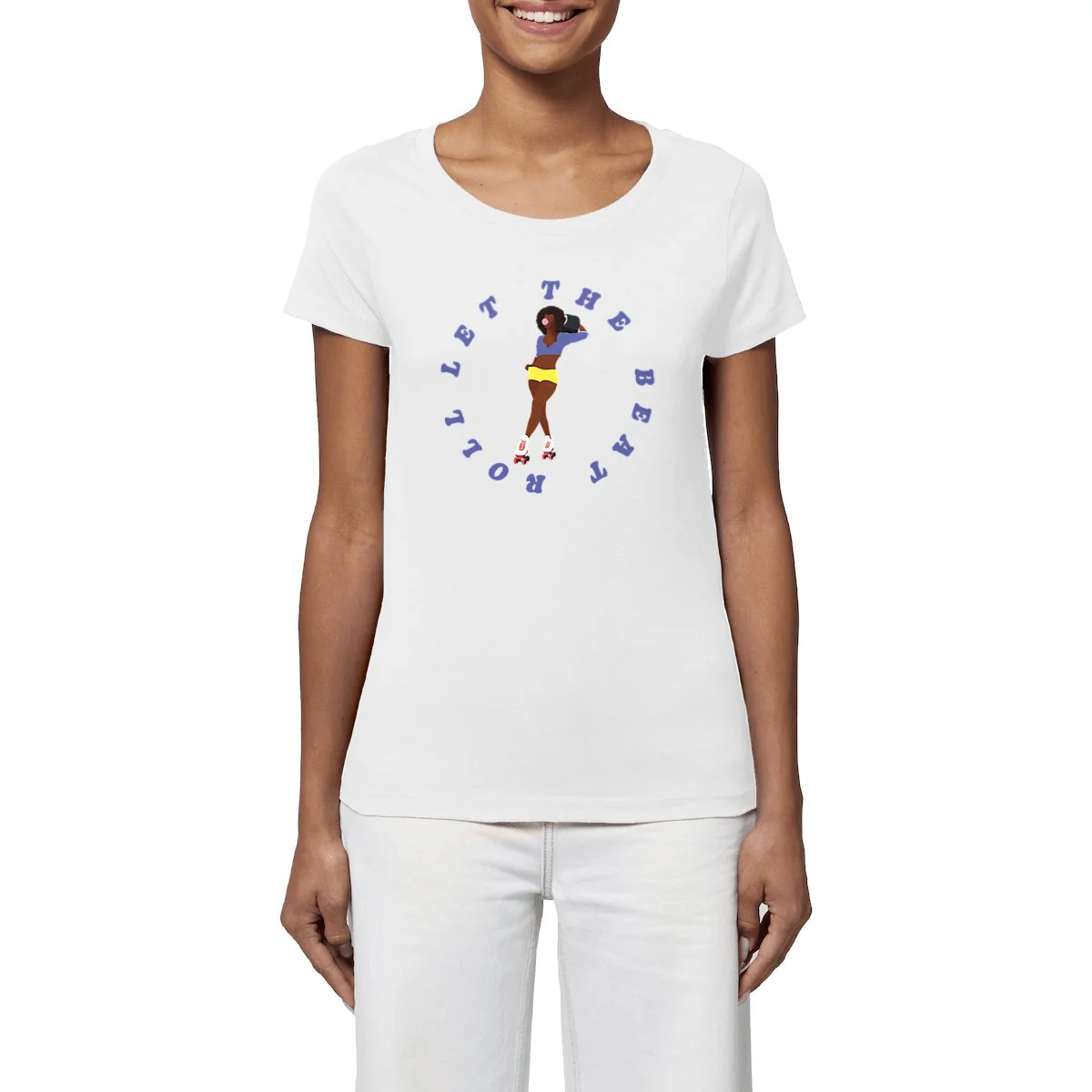T-shirt Femme - Coupe Ample - 100% Coton BIO - Let the beat Roll