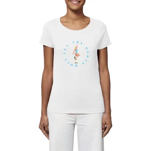 T-shirt Femme - Coupe Classique - 100% Coton BIO - Let the party roll