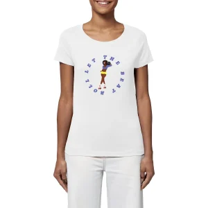 T-shirt Femme - Coupe Classique - 100% Coton BIO - Let the beat roll