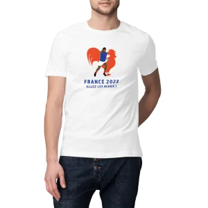 visual_Blanc_1112425479_cffed84a-8a6c-4e20-9b26-52b18627703e.jpgv1696109997 T-shirt Homme - Épais - 100% coton BIO - Allez les bleus