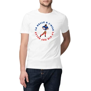 T-shirt Homme - Épais - 100% Coton Bio - La balle à l'aile