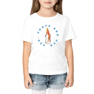 T-shirt Enfant - Fille - Coton BIO - Sea, Skate and Sun