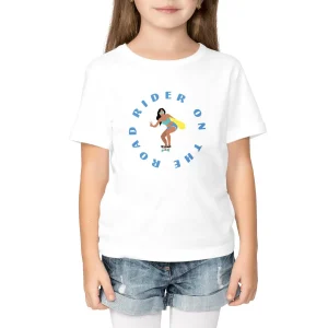 T-shirt Enfant - Fille - Coton bio - Rider on the road